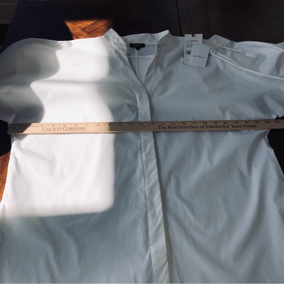 Worth Collection White Dolman Sleeve Blouse With Ruffled Back New Size L - Picture 9 of 14